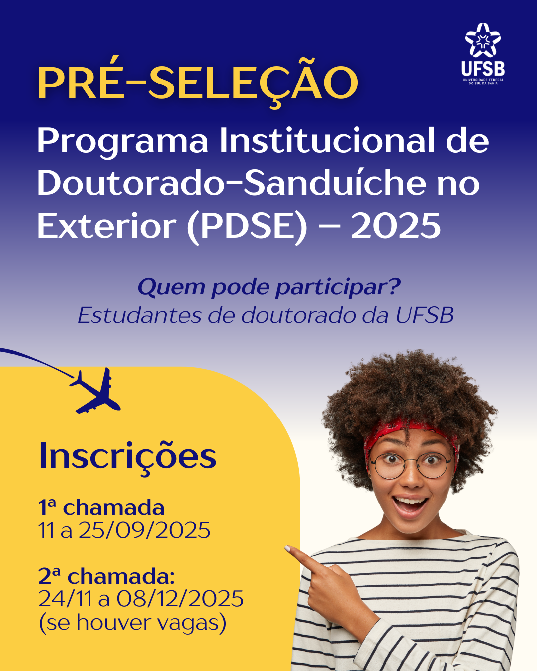 UFSB abre pré-seleção para bolsas de doutorado-sanduíche no exterior